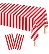 Red and White Stripe Tablecloths
