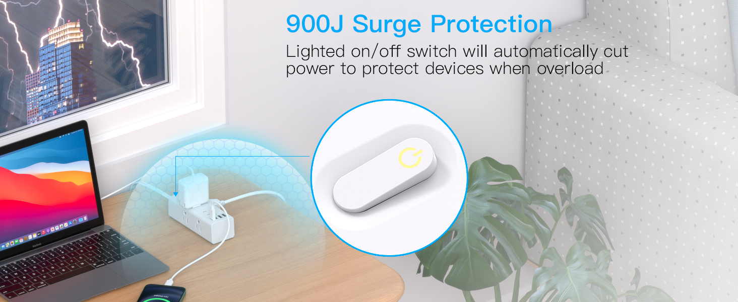 900 Joules surge protector