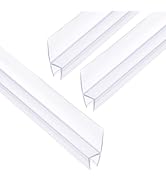 uxcell Shower Door Side Seal, H-Type Shower Door Sweep for 1/4" Glass 78.5" Long (15.7" x 5 Pcs),...