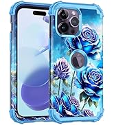 Miqala Compatible with iPhone 14 Pro Case,Glow in The Dark Three Layer Heavy Duty Shockproof Hard...