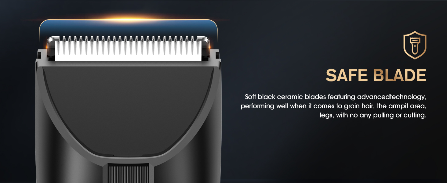 Men trimmer with safe blade