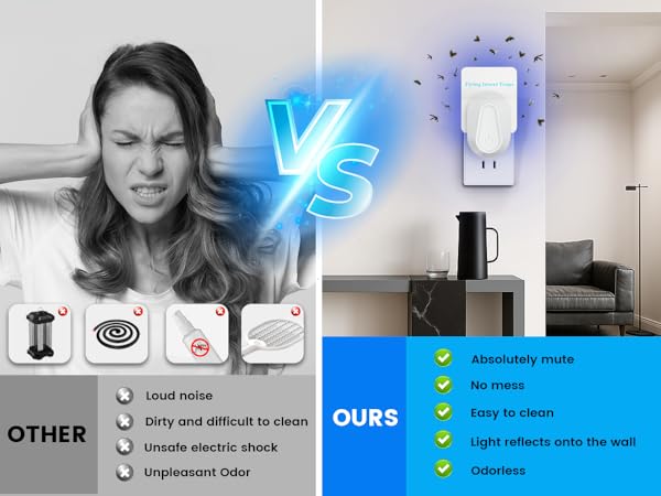 ours are absolkutely mute, light reflects onto the wall, no mess, odorless and easy to clean.