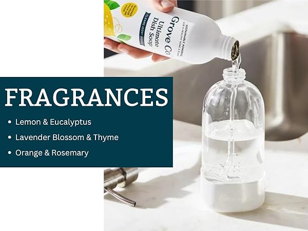 Grove co, refillable, dish soap, kitchen, dishes, refill