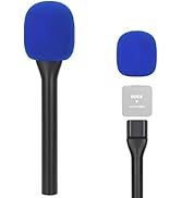 SUNMON Handheld Mic Stand for Rode Wireless Mic with Pop Filter(Blue), Holder for Rode Go 2/Wirel...