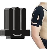 Kinesiology Tape for Shoulder Precut, 12 PCS Shoulder Tape for Pain Relief, Original Cotton Water...