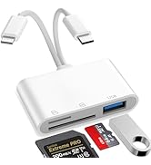 Aplimln SD Card Reader for iPhone iPad Mac, Lightning &amp; USB-C Dual Connectors Memory Card Reader ...