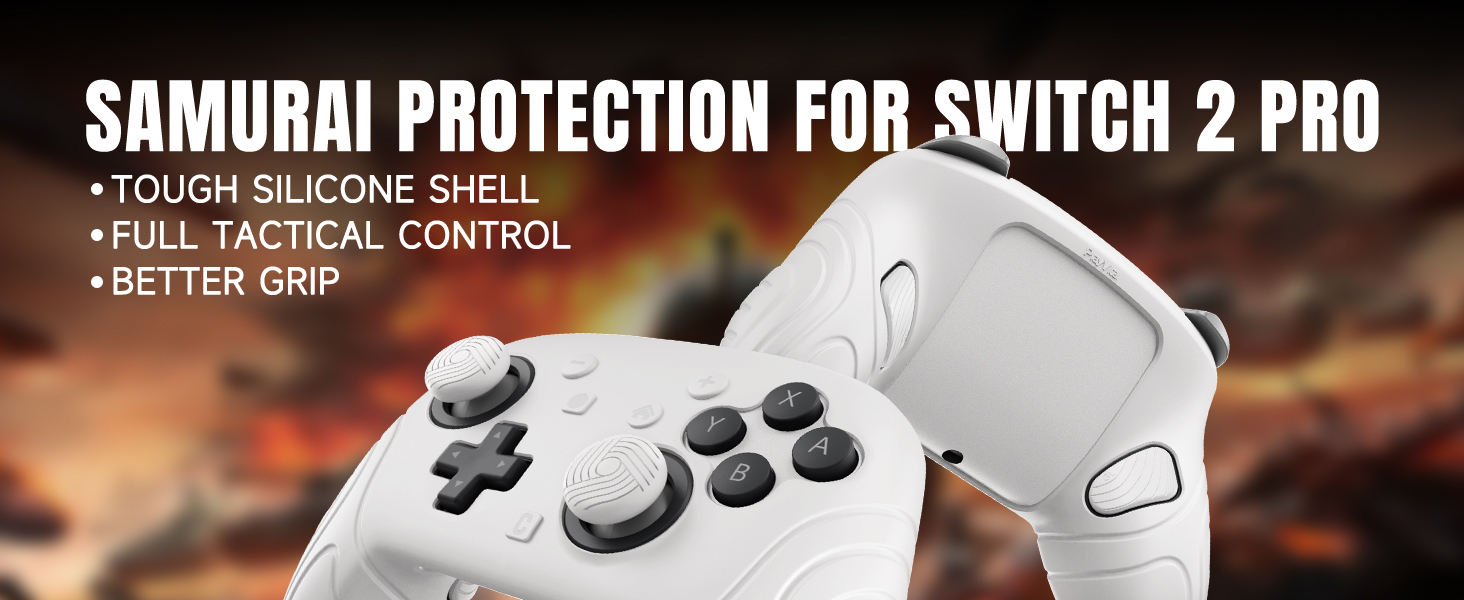 playvital for Nintendo Switch 2 Pro Controller Silicone Cover – Samurai Edition Protective Skin Case