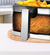 MIRASTON 5.8QT Digital Air Fryer with Viewable Window, Adjust Temp &amp;amp; Timer, Air Frying, Reheat