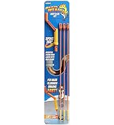 FlexiSnake Drain Clog Remover Kit Includes Rotating Handle and 3 Micro-Hook Refill Wands - Thin, ...