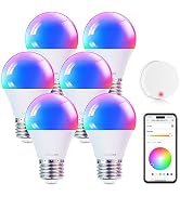 Consciot Smart Light Bulbs with Remote Control, LED Light Bulb That Works with Alexa &amp; Google Hom...