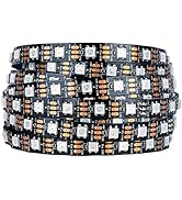 SEZO WS2812B LED Strip Light 16.4FT/5M Individually Addressable Programmable 5050SMD Digital RGB ...