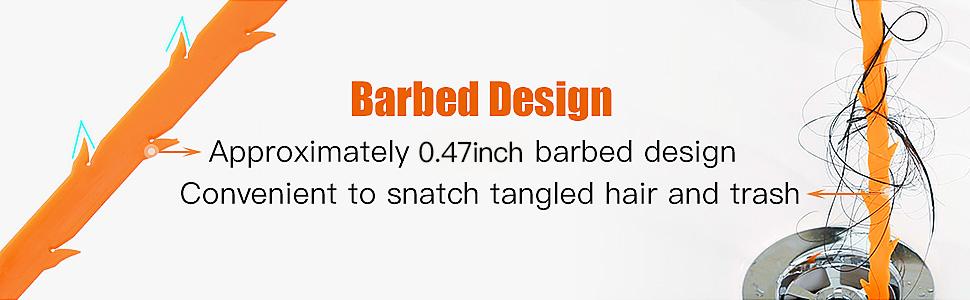 Barbed Design, Convenient to snatch tangled hair and trash
