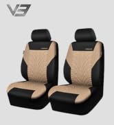 CAR PASS Car Seat Covers Two Front Only for Car, 3D Tyre Print Automotive Interior Covers, Airbag...