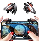 Rakizbe PUBG Mobile Game Triggers, 4 Triggers [6 Finger Operation] High Sensitive Shoot Aim Gamin...