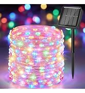 Solar String Lights for Outside, 33Ft 100 LED Solar Fairy Lights Multicolor | IP65 Waterproof Sol...