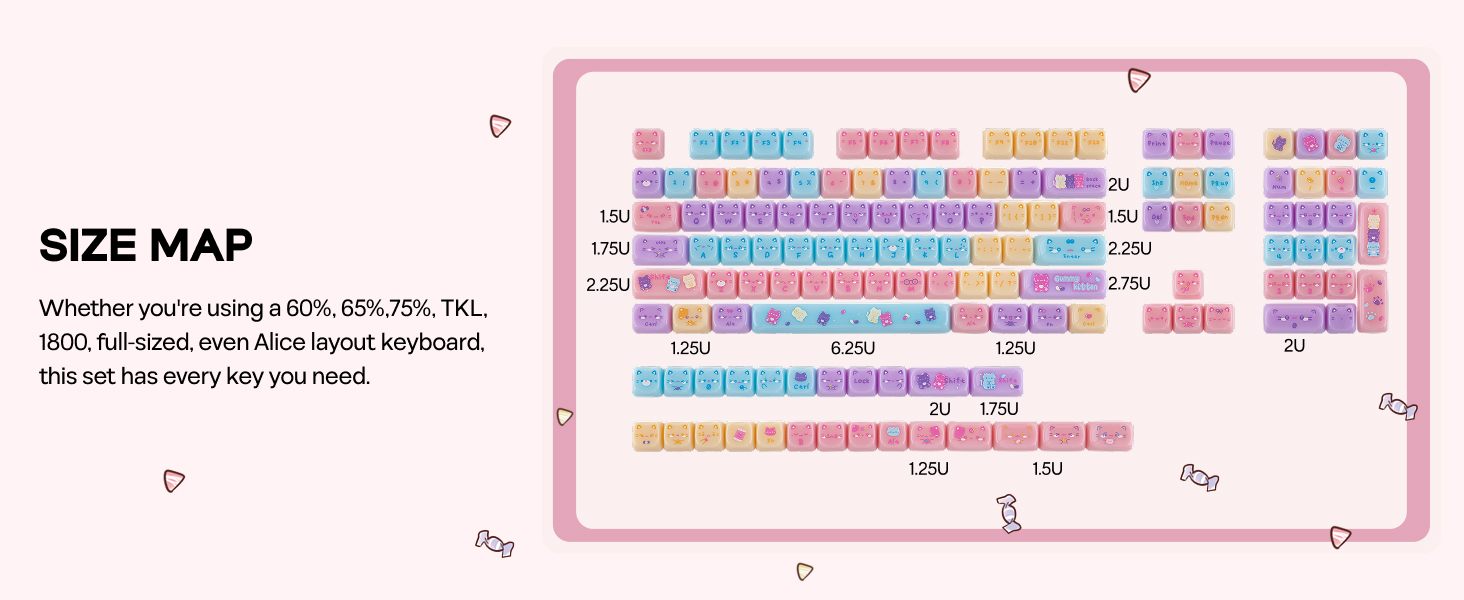 Meow Pudding Keycaps