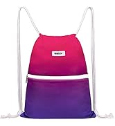 Drawstring Backpack String Bag Sackpack Cinch Water Resistant Nylon for Gym Shopping Sport Yoga b...