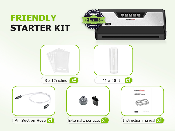 Bonsenkitchen Vacuum Sealer for Food