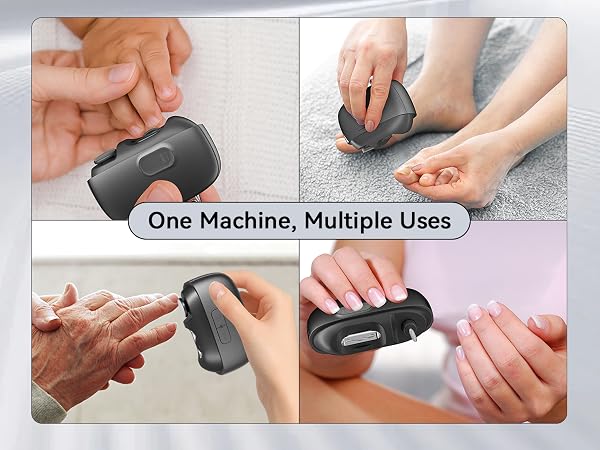3 in 1 Electric Nail Clipper Rechargeable Nail Trimmer Polisher