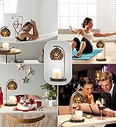 Candle Warmer Lamp Glass Electric Candle Warmer with Timer &amp; Dimmer Wax Melts Warmer for Candle J...