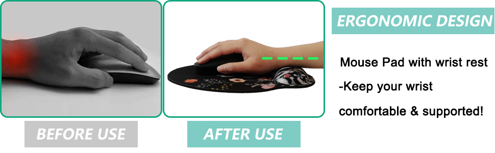 mouse pad with wrist support