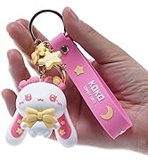 YOU WIZV Keychain for Women Star-Moon Rabbit Key Ring Demon Rabbit Charm Bag Accessory Lovers Bes...