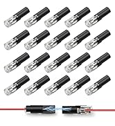 2-Way Wire Low Voltage Plug in Connector, 1-Pin Low Voltage Wire Connector with Locking Buckle, N...