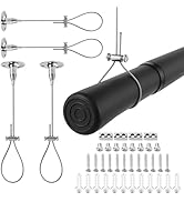 4 Pack Ceiling Closet Rod Support Bracket,Adjustable 59" Stainless Steel Ceiling Shower Curtain R...