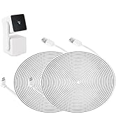 2 Pack 16.4FT Extension Cable Compatible with WYZE Cam Pan V3, 90 Degree L-Shaped Flat Micro USB ...