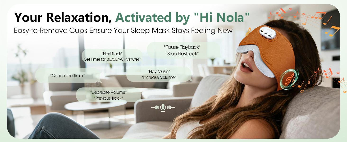 voice controlled bluetooth sleep mask