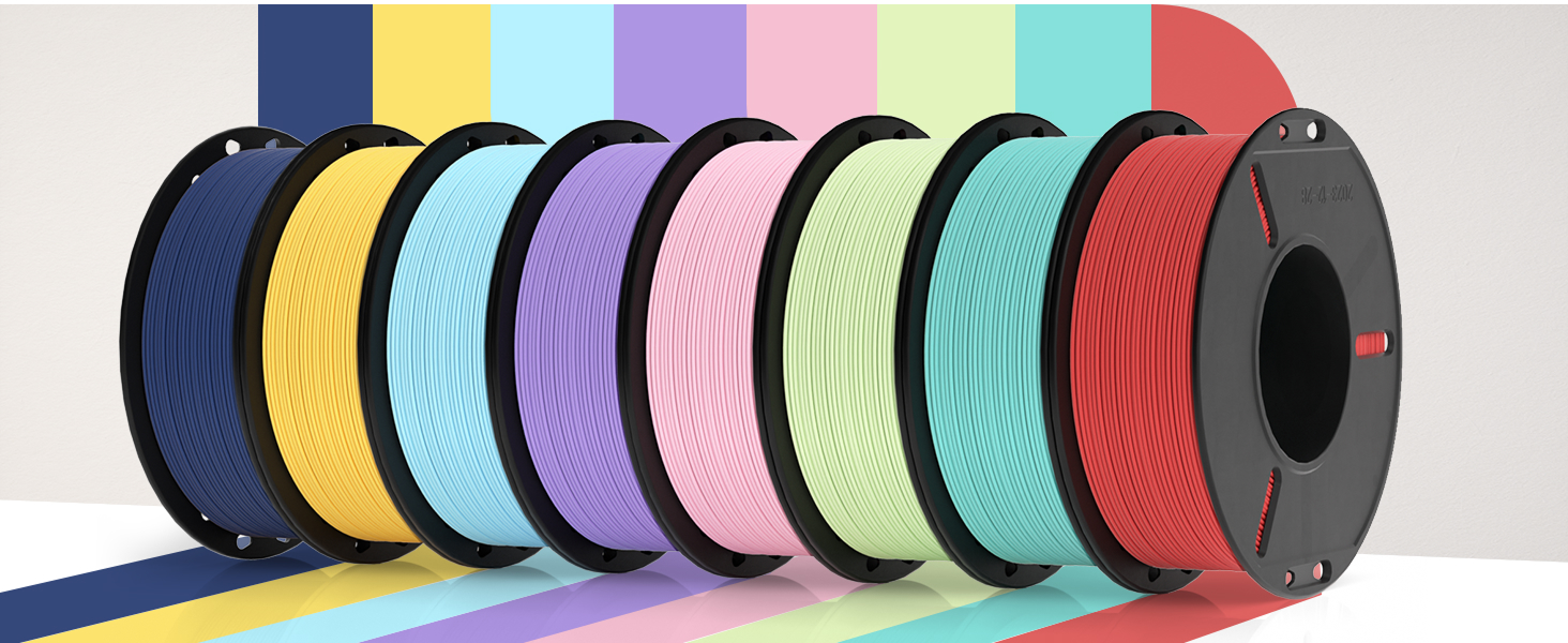 various pastel colors for choice