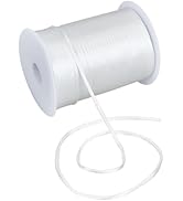 PH PandaHall 142 Yards 3mm White Satin Cord Rattail Silk Cord Chinese Knot Thread Nylon Trim Neck...