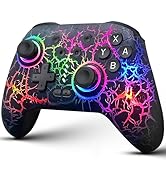 Switch Controller, Wireless Switch Pro Controller for Switch/Switch Lite/Switch OLED, 10 Color LE...