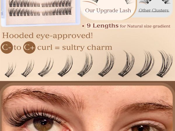 Natural lash clusters wispy eyelash cluster lashes extensions