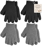 4 Pairs Exfoliating Gloves for Shower, Shower Gloves, Body Scrubber, Korean Exfoliating Mitt Body...