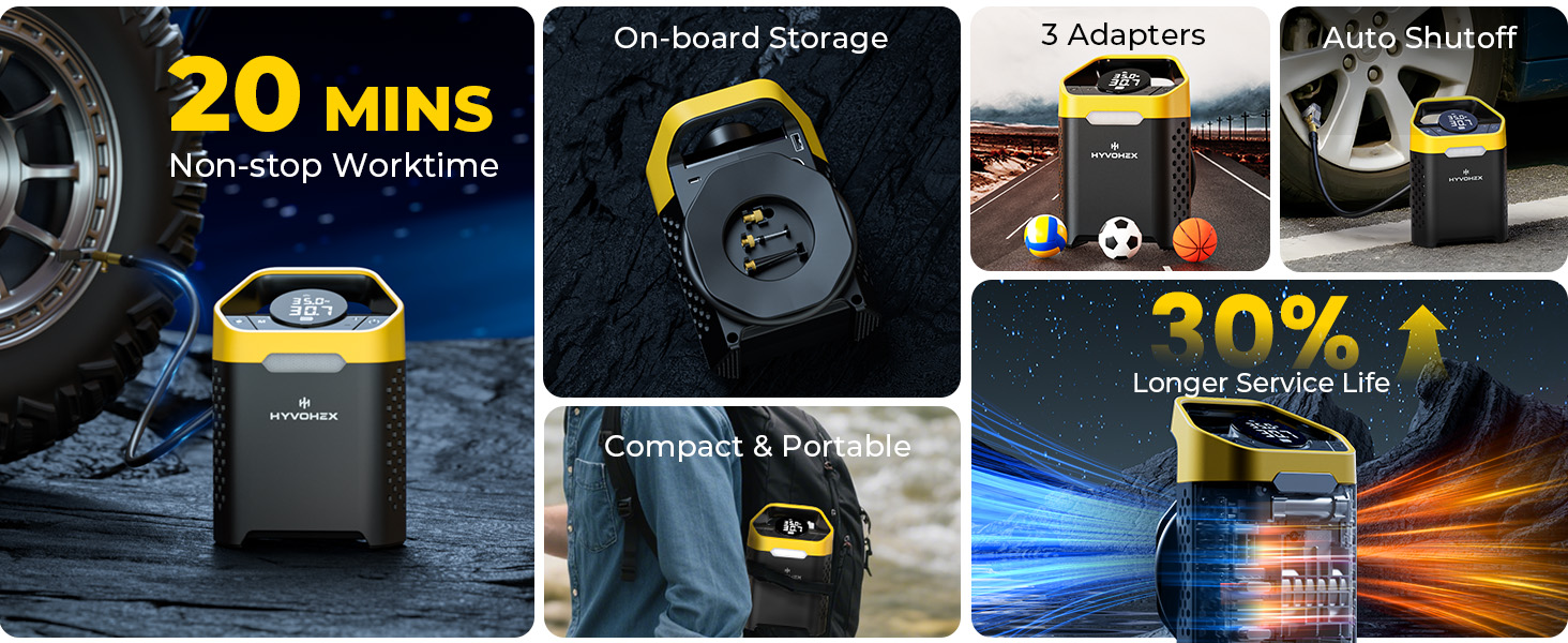 Cordless Portable Tire inflator