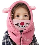 TRIWONDER Kids Fleece Balaclava Hood Ski Mask Cold Weather Face Mask Neck Warmer Winter Nose Warm...