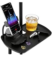 Lifexciting Microphone Stand Tray with Mic Phone Holder, 12.2" x 7.91" Large Shelf Adjustable Cla...