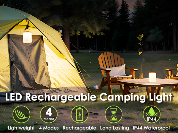 Outdoor Rechargeable Camping Essentials Lights