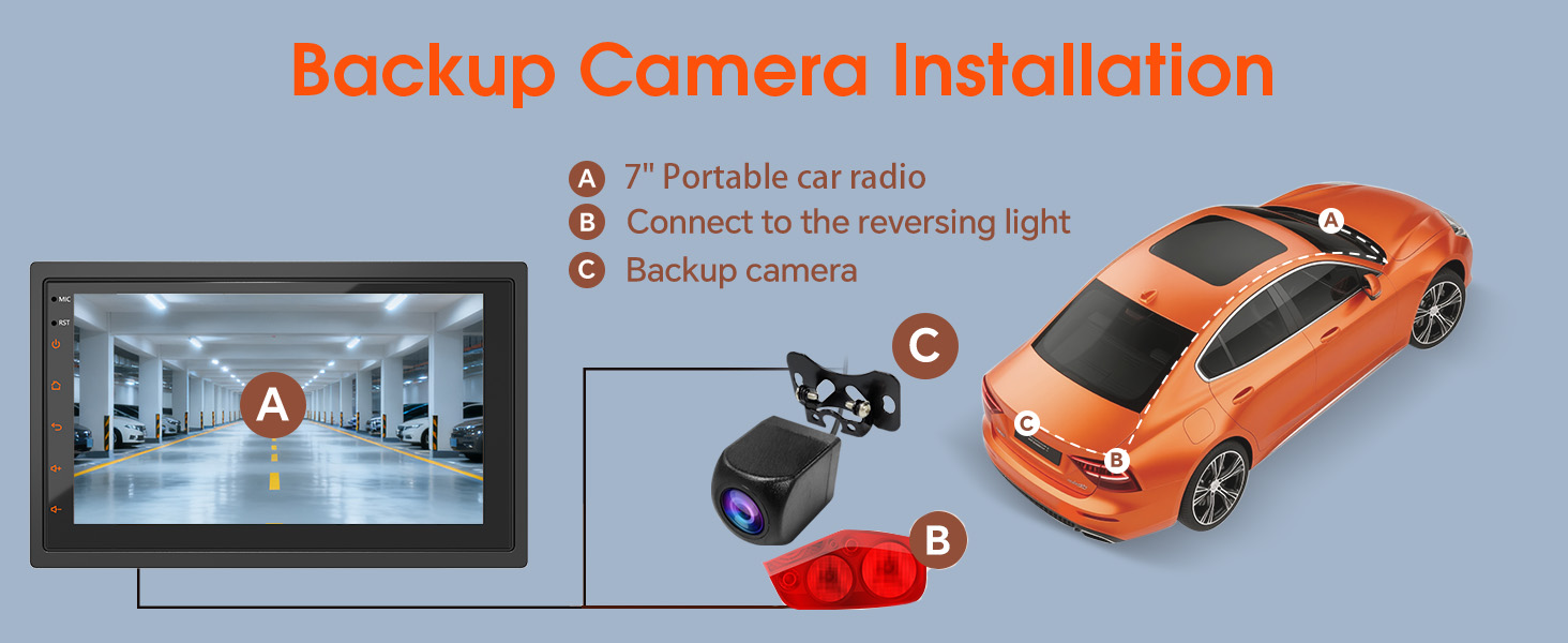 Car Radio with Rear Camera