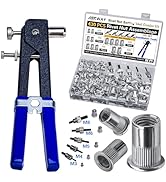 Pressure Rivet Nut Tool Kit Aluminum, 430Pcs Metric Rivet Nut Combination (M8/M6/M5/M4/M3), Suita...