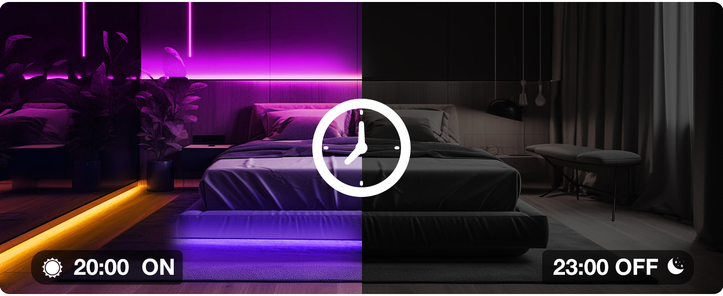 LED lights for bedroom Smart Timer