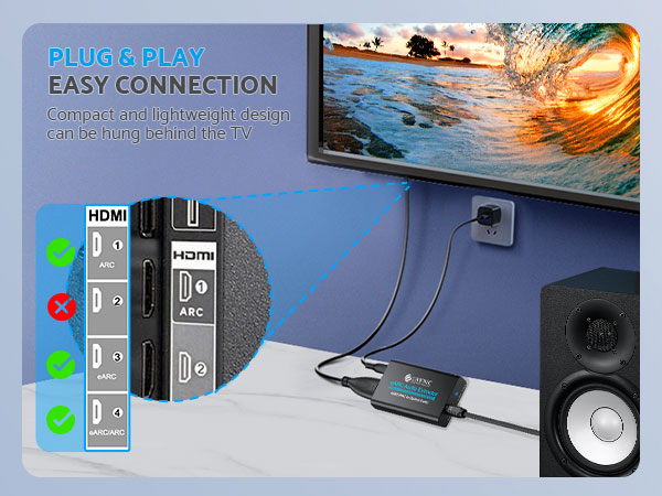 Professional eARC/ARC to Optical Audio Extractor