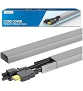 Yecaye 142in Wall Cord Hider for 2-3 Cords, On-Wall Cord Cover Channel, Cable Concealer, Cable Co...