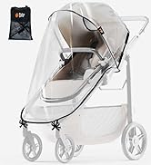 Baby Uma Universal Stroller Rain Cover - 100% Waterproof PEVA Stroller Cover for Rain, Snow &amp; Win...