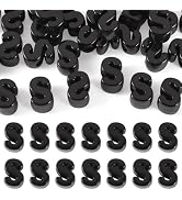 FASHEWELRY 30Pcs Black Large Letter Beads 21mm Big Alphabet Bead Spacer - Chunky Single Letter S ...