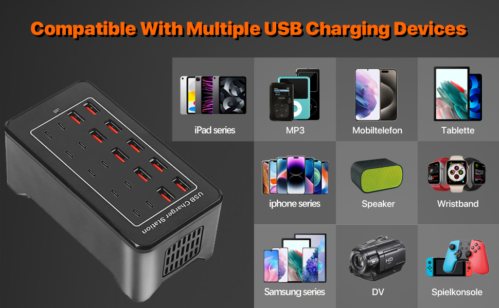 usb c multi charging block