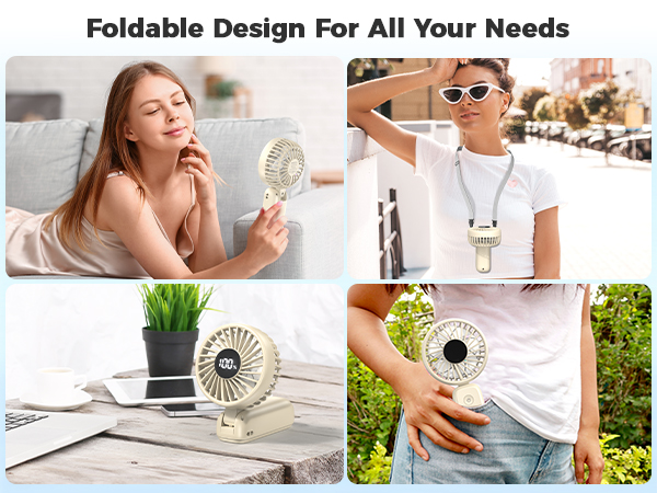 foldable handheld fan small pocket fan table fan travel fan neck fan