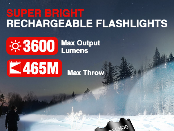 rechargeable flashlights high lumens