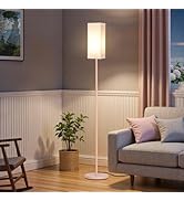 GOEBLESON Floor Lamp, Pole Lamp with Foot Switch, Modern Standing Lamp Shade, Minimalist Freestan...